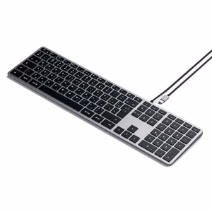 Satechi Slim W3 Wired juhtmega USB-C QWERTY klaviatuur, ST-UCSW3M, space gray