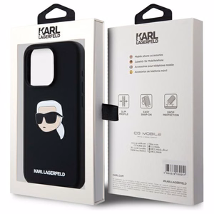 Karl Lagerfeld KLHMP15LSKHPPLK iPhone 15 Pro 6.1" must/must hardcase Silicone Karl Head Print MagSafe