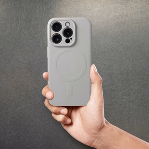 SILICONE MAG ÜMBRIS compatible with MagSafe jaoks IPHONE 15 Pro titanium