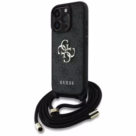 GUESS ümbris jaoks IPHONE 16 Pro Max GUHCP16XP4GMGCRK (CBDY PU 4G Big Logo W/Cord Strap) must