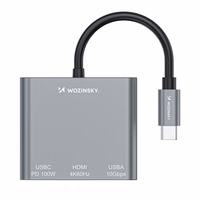 Hub Wozinsky WHCH-01 USB-C PD 100W HDMI 4K@30Hz USB-A 10Gbps - hall