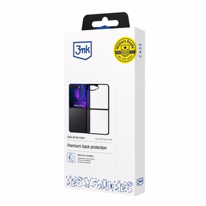 3mk Satin Armor Ümbris+ jaoks Samsung Galaxy Z Flip 7 - Läbipaistev Must