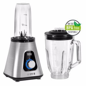 EASY EXPERT GO kannmikser, 1300 W, 1,5 l klaaskann ja 600 ml reisikruus