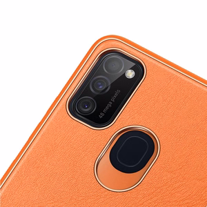 Dux Ducis Yolo elegantne pehme TPU-st ja PU nahast valmistatud ümbris Samsung Galaxy M30s oranžile mudelile