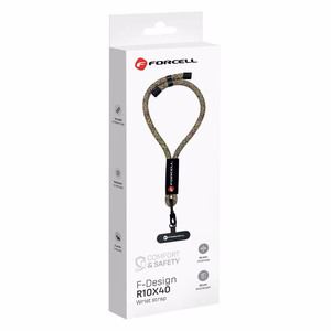 FORCELL F-DESIGN R10X40 wrist phone lanyard with adjustable length (max 20cm in the loop) roheline roosa purple