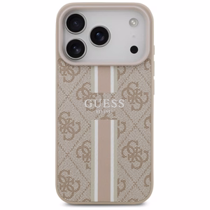 Guess 4G Printed Stripes MagSafe Ümbris jaoks iPhone 17 Pro - Roosa