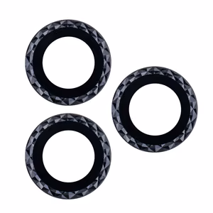 Prilliklaaside komplekt iPhone 11 Pro Max mustale rombile (3 tk)