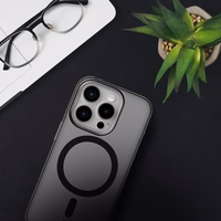 Ümbris jaoks iPhone 16 PLUS Forcell F-Protect Levels Dual Layer 4D technology compatible with Magsafe Military Drop-Test smoky must