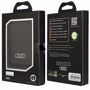 Audi Synthetic Leather magnetic wallet compatible with MagSafe - must
