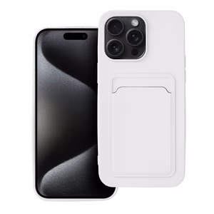 Ümbris jaoks iPhone 15 PRO MAX Card Ümbris valge