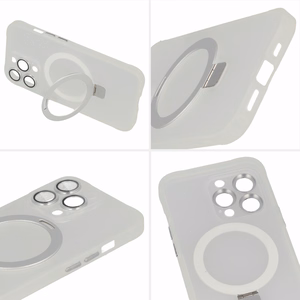 Чехол-подставка Tel Protect Magical Magsafe для iPhone 15 Pro Max серебряный