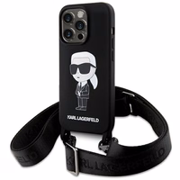 Karl Lagerfeld KLHCP15XSCBSKNK iPhone 15 Pro Max 6.7" hardcase must/must Crossbody Silicone Ikonik