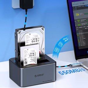 Orico 6656C3-C 5-pesaline dokkimisjaam võrguühenduseta kloonimisfunktsiooniga 2.5"/3.5" SATA HDD/SSD - hall