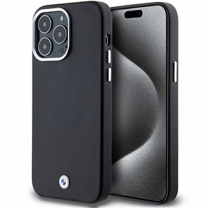 BMW Signature Wrapped Metal MagSafe чехол для iPhone 15 Pro Max - чёрный