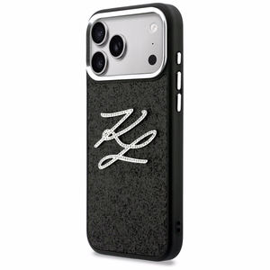 Karl Lagerfeld IML Glitter KL Diamond Logo Ümbris for iPhone 17 Pro Max - must