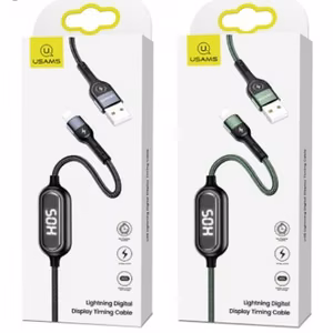 USB kaabel USAMS SJ423 - U48 roheline Lightning 120cm (digitaalne laadimisdisplei)
