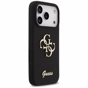 GUESS ümbris jaoks IPHONE 17 Pro GUHCP17LSC4GSMK (Silicone W/ Big 4G Script) must