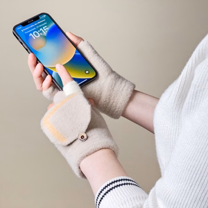 Women's/children's winter phone gloves - white