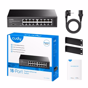 Cudy GS1016 сетевой коммутатор Gigabit Ethernet (10/100/1000) черный