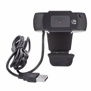 Manhattan USB veebikaamera, 2 megapikslit, 1080p Full HD, USB-A, integreeritud mikrofon, reguleeritav kinnitus, 30 kaadrit sekundis, must, kolme aasta garantii