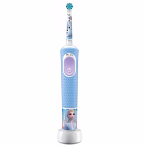 Oral-B elektriline hambahari Vitality PRO Kids Frozen, laetav, lastele, kaasasolevate harjapeade arv 1, hammaste puhastusrežiimide arv 2, sinine