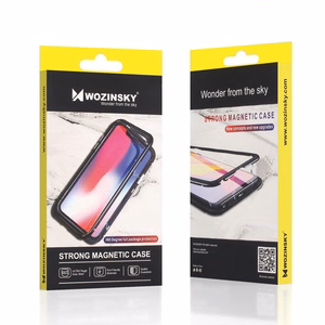 Wozinsky Full Magnetic Case Full Body Front and Back Cover with built-in glass for Vivo X60 black-transparent