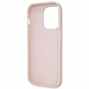 Guess GUHCP14LP4TDSCPP case for iPhone 14 Pro - pink Crossbody 4G Metal Logo