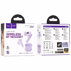 HOCO juhtmevaba kõrvaklapid bluetooth TWS EQ23 purple