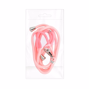 SWING (6mm) Phone lanyard, Phone pendant with adjustable length / cord length 165cm (max 82.5cm in the loop) / on the shoulder or neck - lite roosa