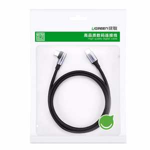 Ugreen US255 50125 USB-C (sirge) / USB-C (nurgaga) PD QC kaabel 60W 3A 2m - hall