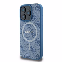 GUESS ümbris jaoks IPHONE 16 Pro compatible with MagSafe GUHMP16LG4GFRB (PU 4G Ring Classic Logo) sinine
