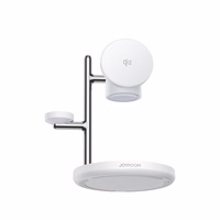 Joyroom JR-W23 Qi2 4-in-1 desktop laadija with built-in inductive night light - valge