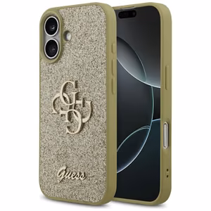 Guess Fixed Glitter Big 4G ümbris jaoks iPhone 17 - kuldne