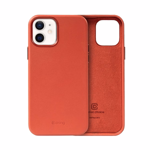 Crong Essential Cover ümbris seadmele iPhone 12 / iPhone 12 Pro, kunstnahast, punane