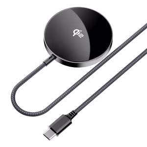 Acefast E24 Qi2 15W magnetiline induktiivlaadija 1.2m USB-C kaabliga - must
