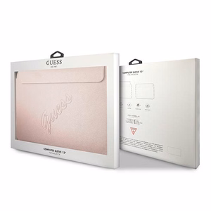 Guess Saffiano Script cover jaoks a 13" laptop - roosa