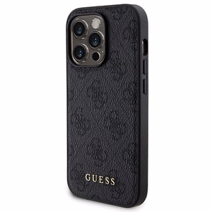 Guess 4G Metal Logo Ümbris Set jaoks iPhone 14 Pro Max + 5000mAh MagSafe Powerbank - must