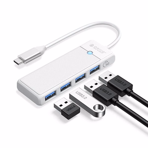 Orico PAPW4A-C3 USB Hub 4-port 4x USB-A 3.0 0.5 m - white