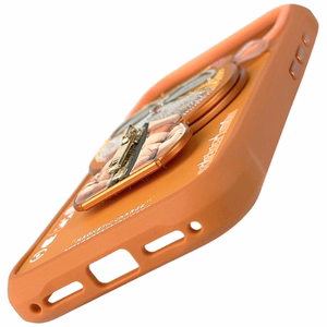 Nimmy Cool&Cute 2.0 Cat Ümbris jaoks iPhone 17 Pro with Magnetic Hanger - oranž