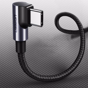 Ugreen US255 50125 USB-C (sirge) / USB-C (nurgaga) PD QC kaabel 60W 3A 2m - hall