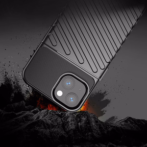 Thunder Case Paindlik ja vastupidav TPU ümbris iPhone 13 mini jaoks must