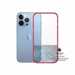 PanzerGlass ClearCase antibacterial Military Grade certified ümbris jaoks iPhone 13 Pro - läbipaistev roosa