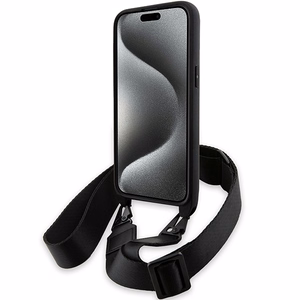BMW M Edition Carbon Tricolor Lines & Strap чехол для iPhone 15 Pro Max - чёрный
