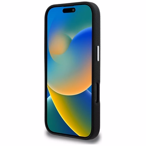 Karl Lagerfeld FW Grained Signature Logo чехол iPhone 16 Pro - черный
