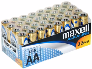 MAXELL aluseline patarei ALKALINE LR6 AA FOIL, karp 32 tk. (8 pakki à 4 tk.)