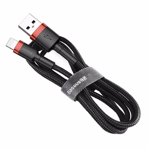 Baseus Cafule USB Lightning Cable 2.4A 1m (Punane+Must)