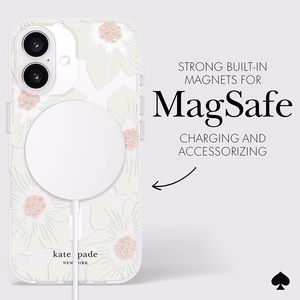 Kate Spade New York Protective MagSafe - Case for iPhone 16 (Hollyhock Floral)
