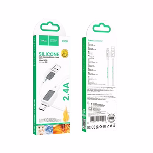 Кабель USB A - Micro USB Hoco 2,4A 1 m X108 белый