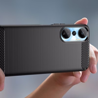 Carbon Ümbris ümbris jaoks Infinix Hot 20 flexible silicone carbon cover must