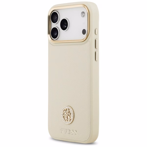 Guess Grained Strass Logo MagSafe ümbris jaoks iPhone 17 Pro Max - beige